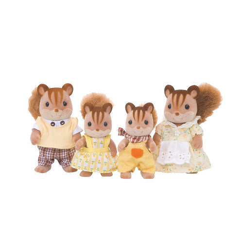 Sylvanian Families Walnut Squirrel Family - Tea Time Fun