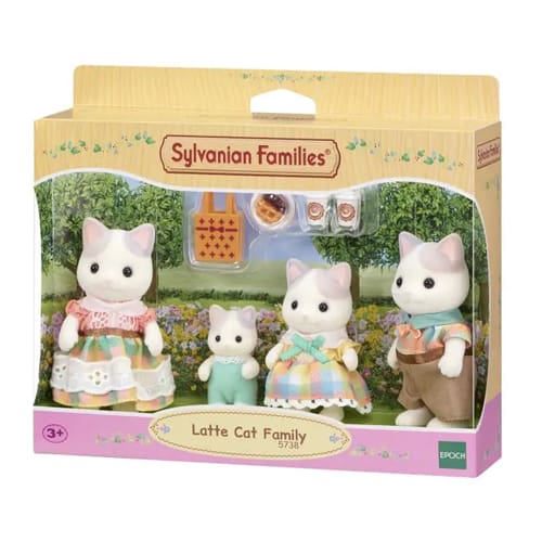 Sylvanian Families Latte Cat Family - Dress Up Fun